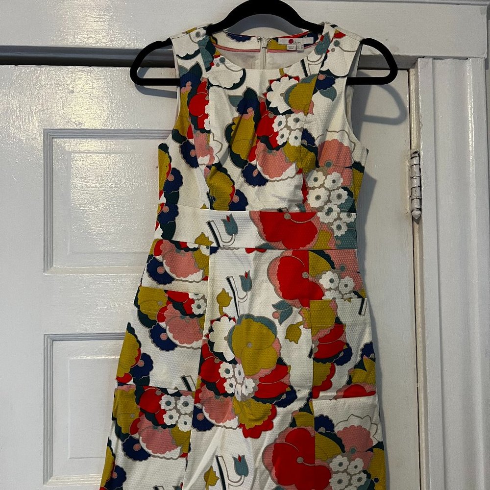 Mod floral Boden Mini dress, size 2P